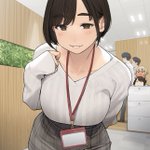 髪を切ってよかった？先輩が髪を切ったことに気付いてくれて喜ぶ後輩OL!