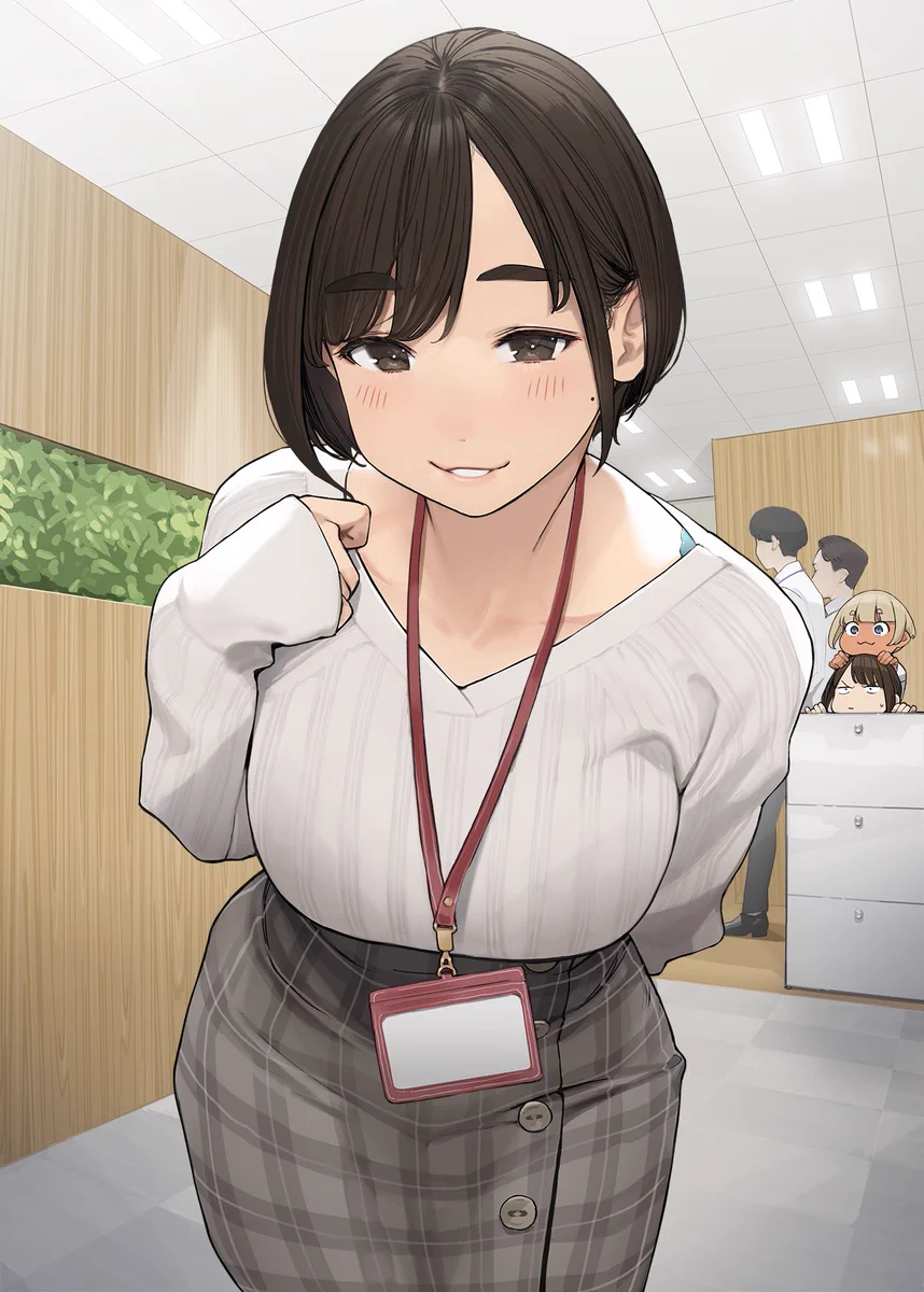 髪を切ってよかった？先輩が髪を切ったことに気付いてくれて喜ぶ後輩OL！