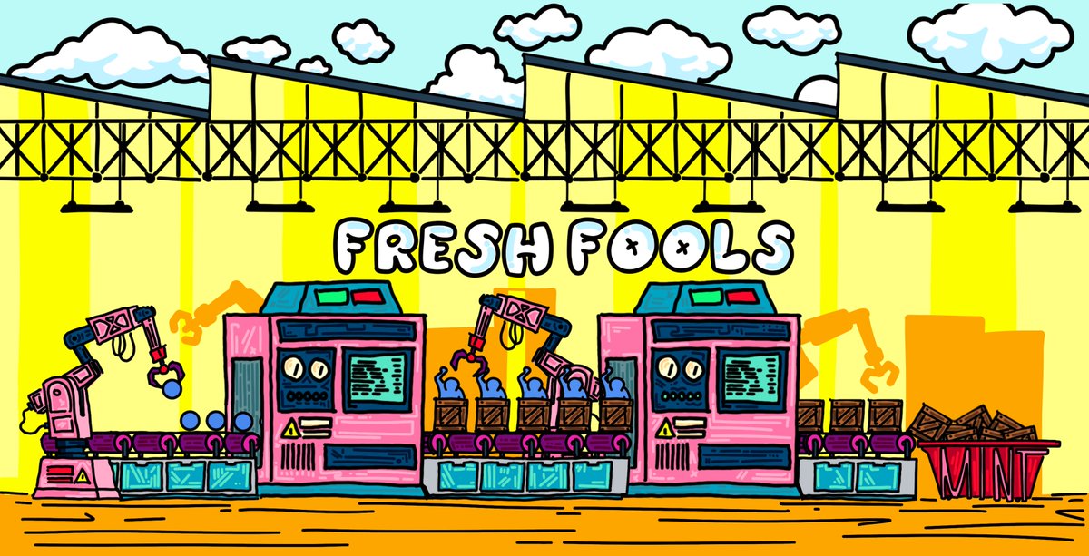 freshfoolsNFT's tweet photo. 🔵Hey Fools🔵

We are hard at work here at the Fool Factory

Fool Maker MK3 never sleeps and is producing at full force!!

#freshfools https://t.co/7rGHBZpzxW