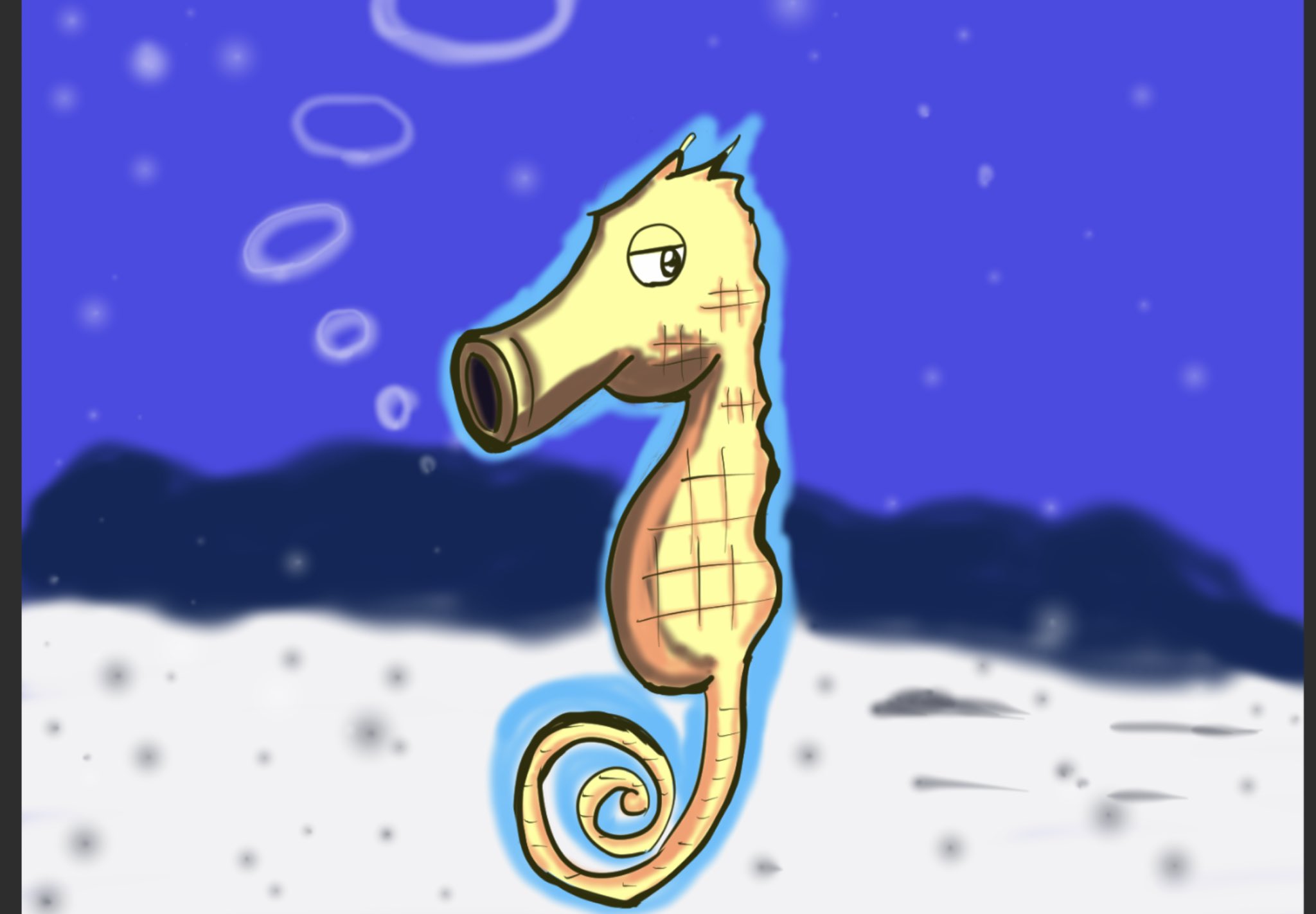 ケーキ帽子の絵本作家 近藤学 タツノオトシゴ ぶくぶくぶく こんこんイラスト22 こんこんイラスト T Co Pnqh4f6b2l Twitter