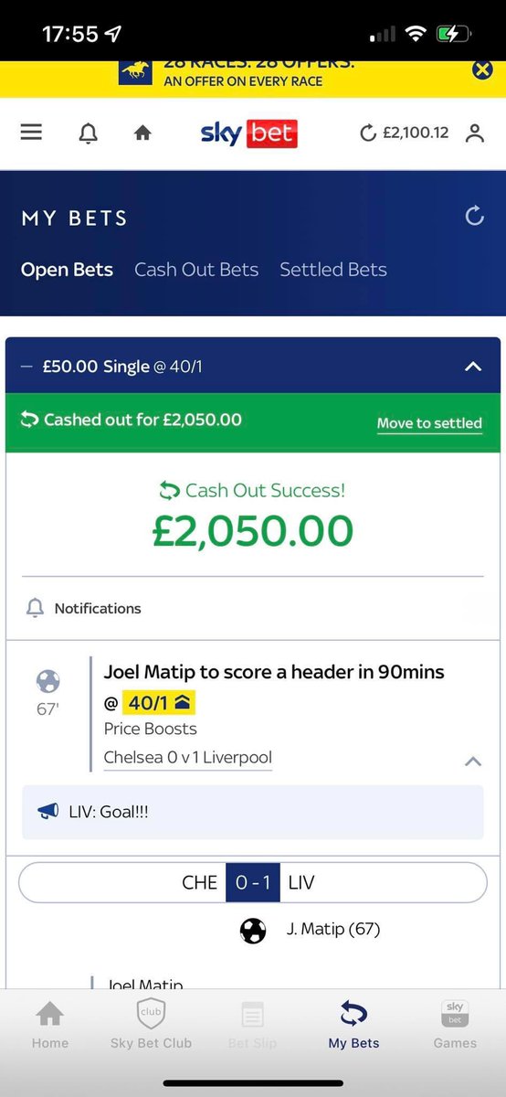 ShaneMeneer's tweet photo. When you cash out before Matip’s goal is ruled out. https://t.co/yBcjAfzGyH
