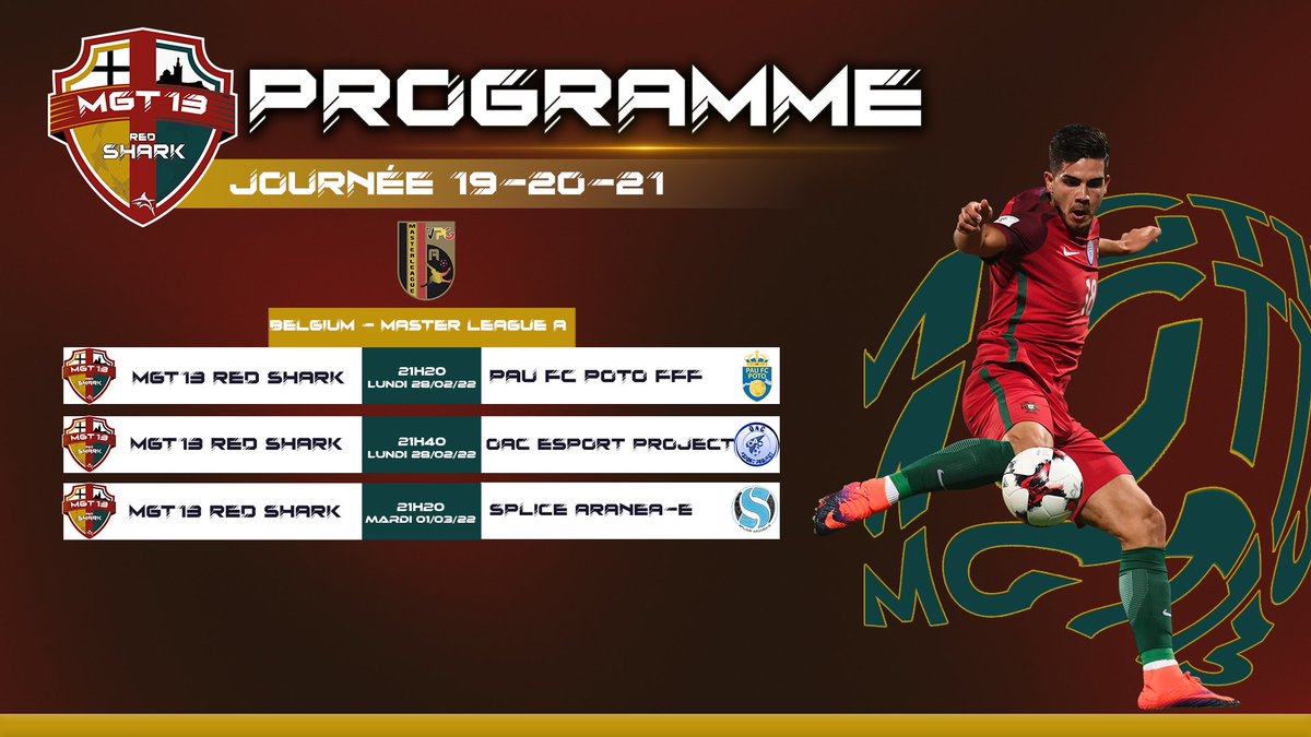 Programmes de la semaine en <a href="/belgique_vpg/">VPG BELGIQUE 🇧🇪</a> 
A nous de répondre présent et d'avaler tout sûr notre chemin vamoss requin 🦈 🦈 <a href="/MGT13CM/">MGT13 Community Manager</a>