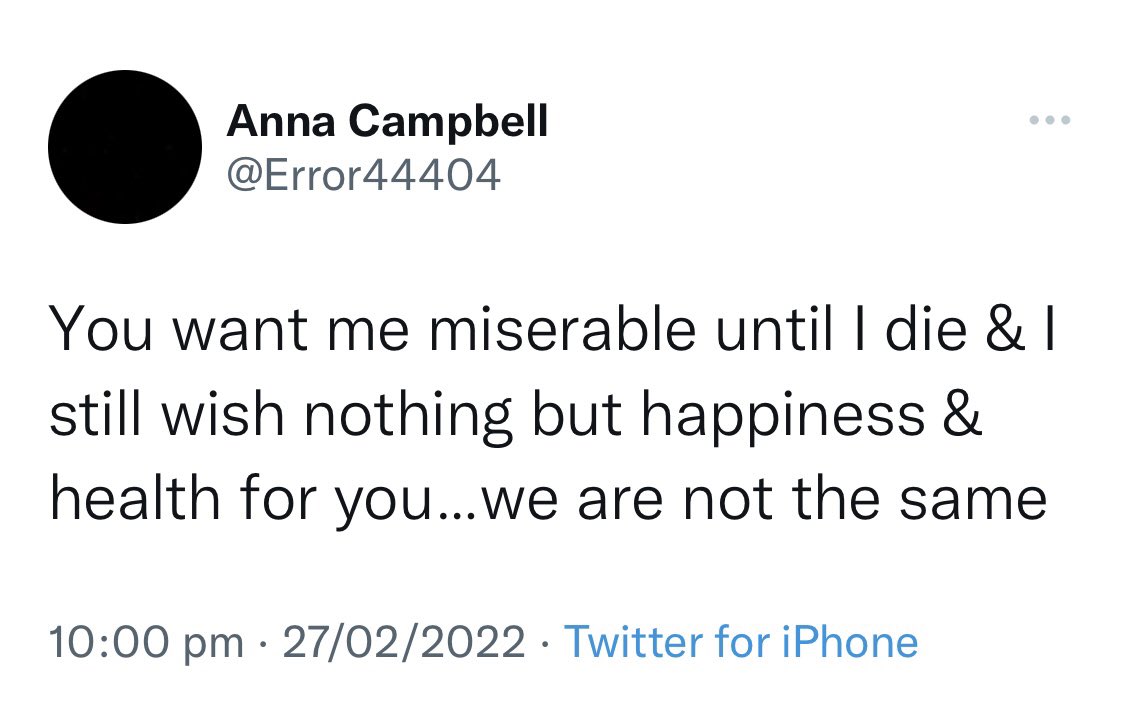 opinionatedsis's tweet photo. Anna acting as though she hasn’t been the abuser to many exes. Not one of them owes you anything Anna Campbell. https://t.co/iqF2ac4jej