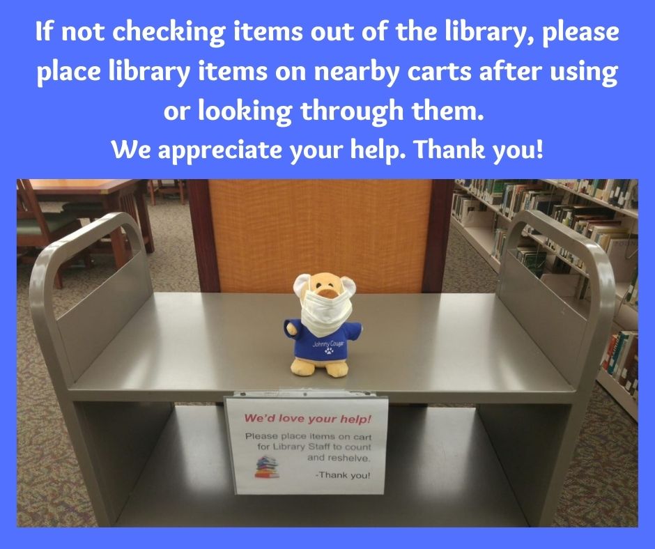 usfvannlibrary's tweet image. A reminder to please place library materials on the nearby carts in the library for our staff to collect and reshelf if not planning to check materials out of the library. We appreciate your help, thank you! #vannlibrary #shelving #librarycarts @USFFW