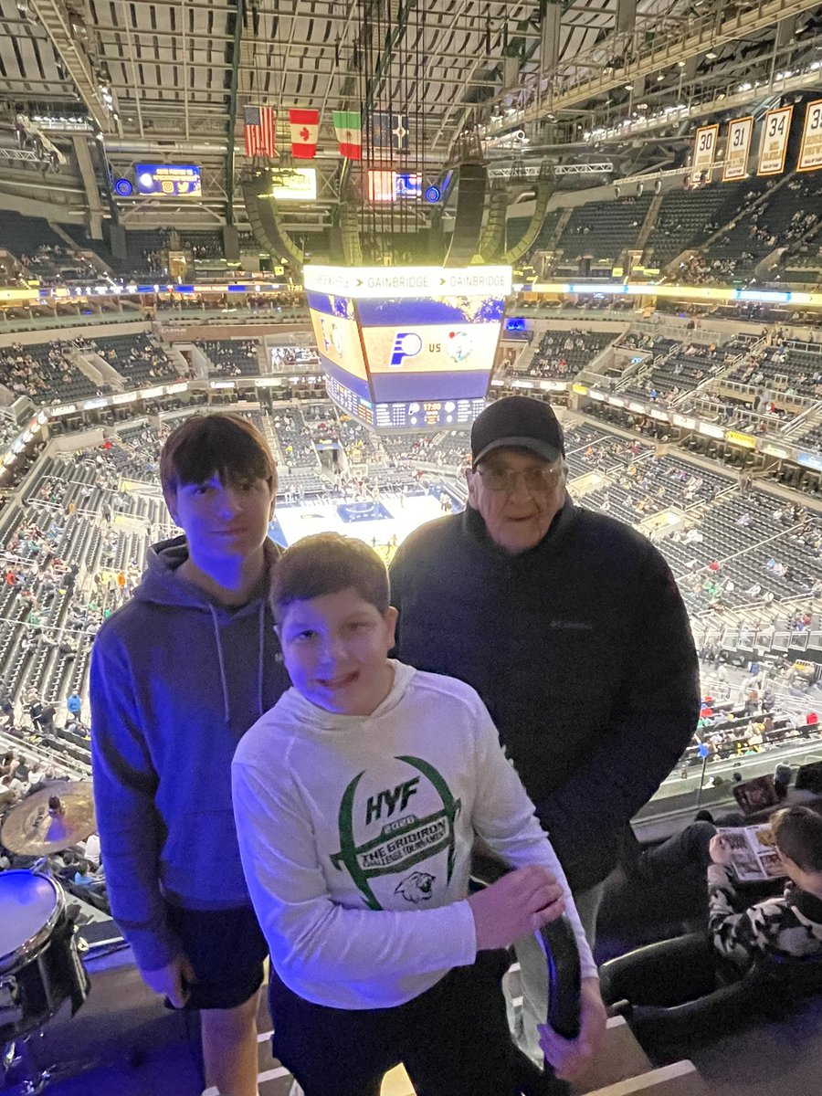 1st NBA game with my two sons and father-in-law. Indiana Pacers vs. Boston Celtics. #pacersgamenight