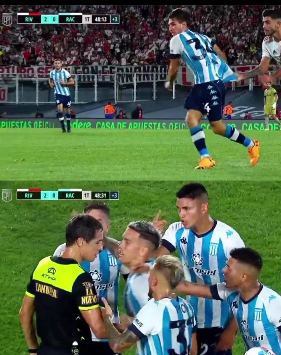 YoSoyLeito's tweet photo. Yo entiendo que #river juega muy bien. Pero también digamos todo, estás son amarillas, y jugar con varios amonestados no es tan cómodo. https://t.co/zyYVxeaMRl