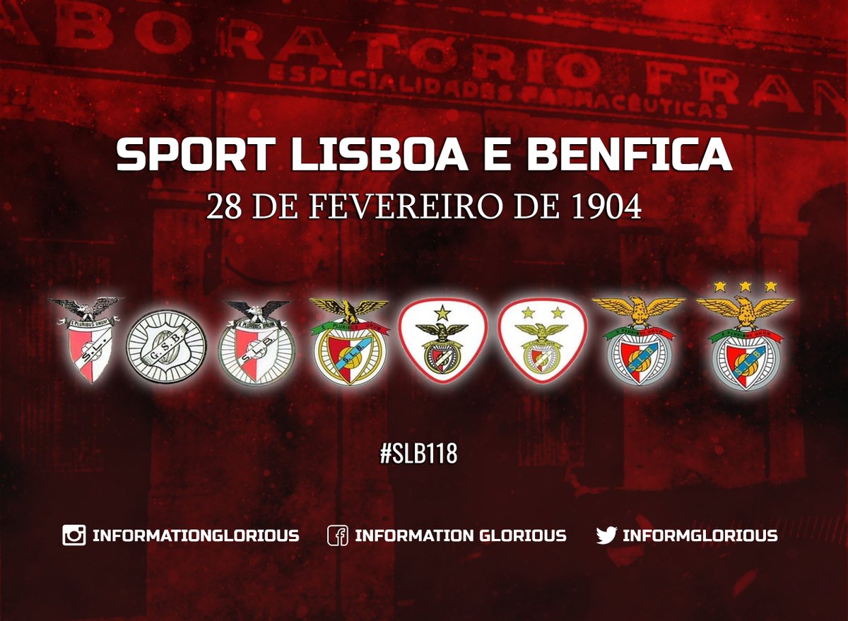 InformGlorious2's tweet photo. O Sport Lisboa e Benfica faz hoje 118 anos. Parabéns! ❤️🤍#SLB118 https://t.co/VqCH1xqQEL