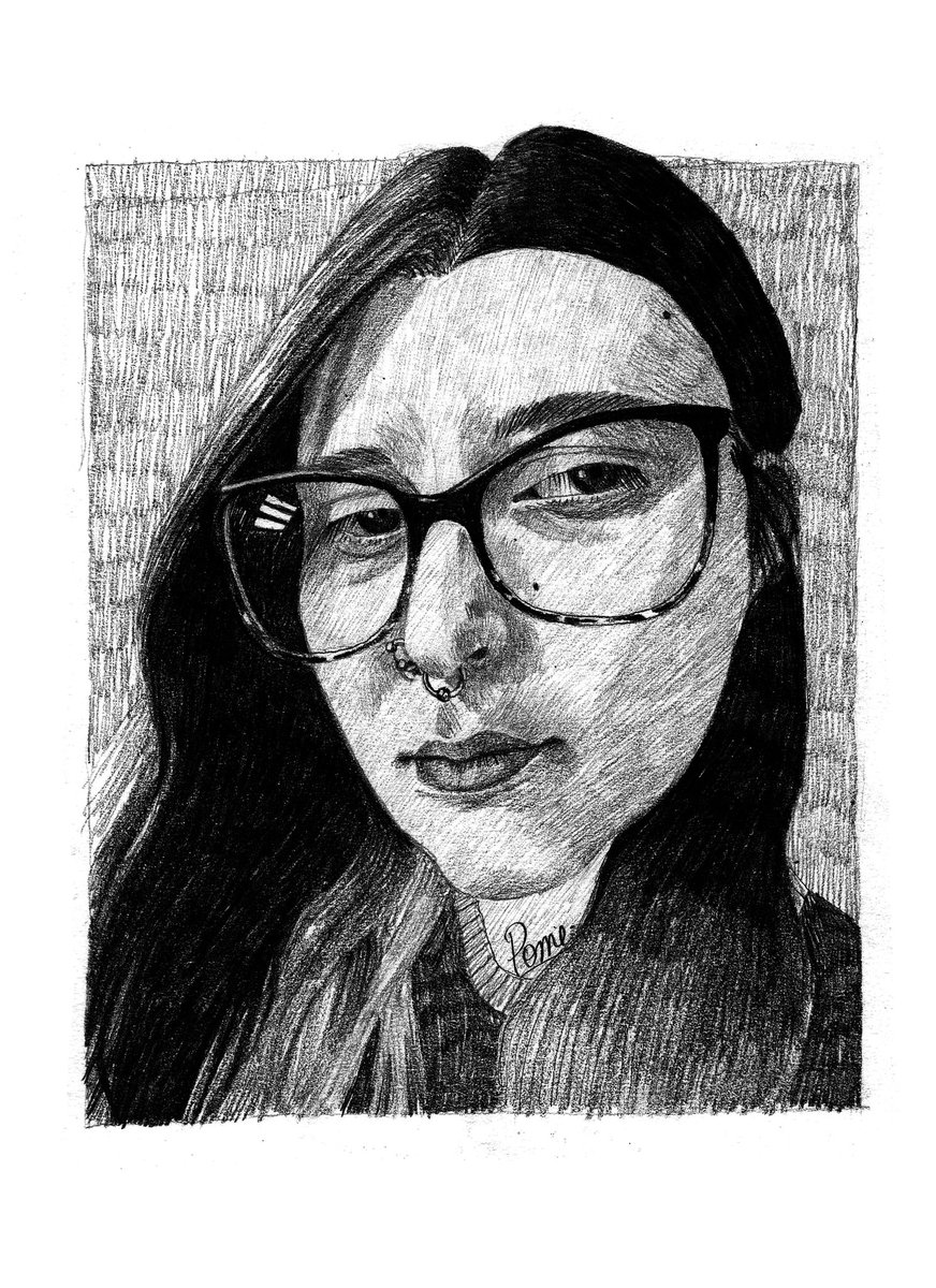 pomemeza's tweet photo. Autorretrato. Uno actualizado (ahora uso lentes).  #selfportrait #autorretrato #retrato #portrait https://t.co/Y5tjZ8GQs2