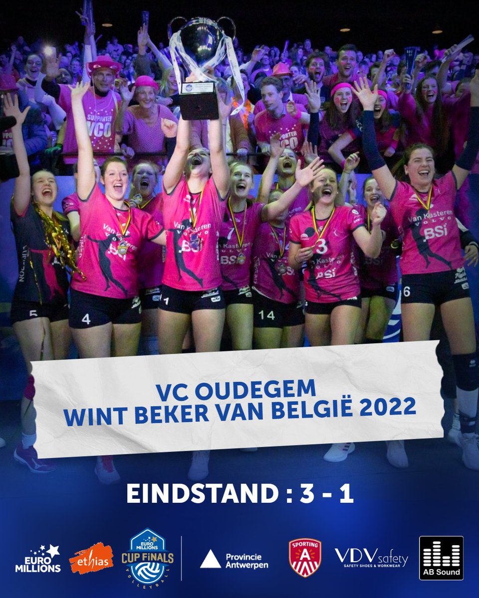 VC Oudegem wint de beker van België 2022!

Proficiat VC Oudegem!

Eindstand: 3 - 1
#EMCF2022