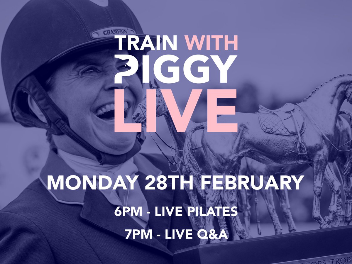 Train With Piggy Live! Join me on Monday 28th February for a live Pilates fitness session with @ali_cooper_fitness followed by a live Q&amp;A with me. See you there!🤗

🌟➡️ piggymarch.tv ⬅️🌟

#TrainWithPiggy