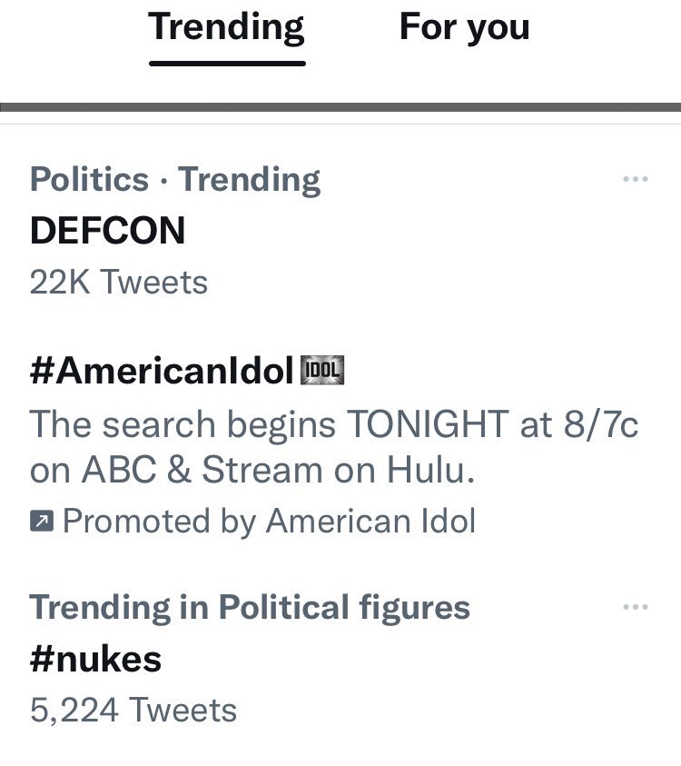 StandardDeff's tweet image. Oh look everyone, American Idol is on tonight. #nukes #defcon