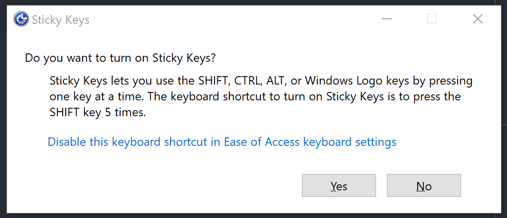 KfromGKTechies's tweet photo. Ever needed to press multiple keys, but are unable to? On Windows, hit the shift key 5x to turn on #StickyKeys. 
#A11y #TechTip from @hminto on @LinkedIn Learning's "Digital Accessibility for the Modern Workplace" course. https://t.co/05i9SxP86c