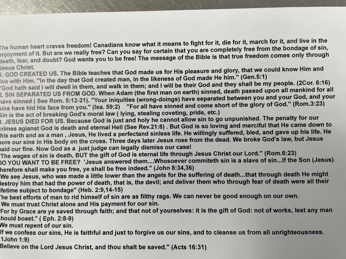Handing these out at the forks yesterday. I’m no biblical scholar, but I don’t think Jesus would support the trucker convoy. Wasn’t he all about sacrificing yourself for others? Was he all about loving your neighbour? #FluTrucksKlan