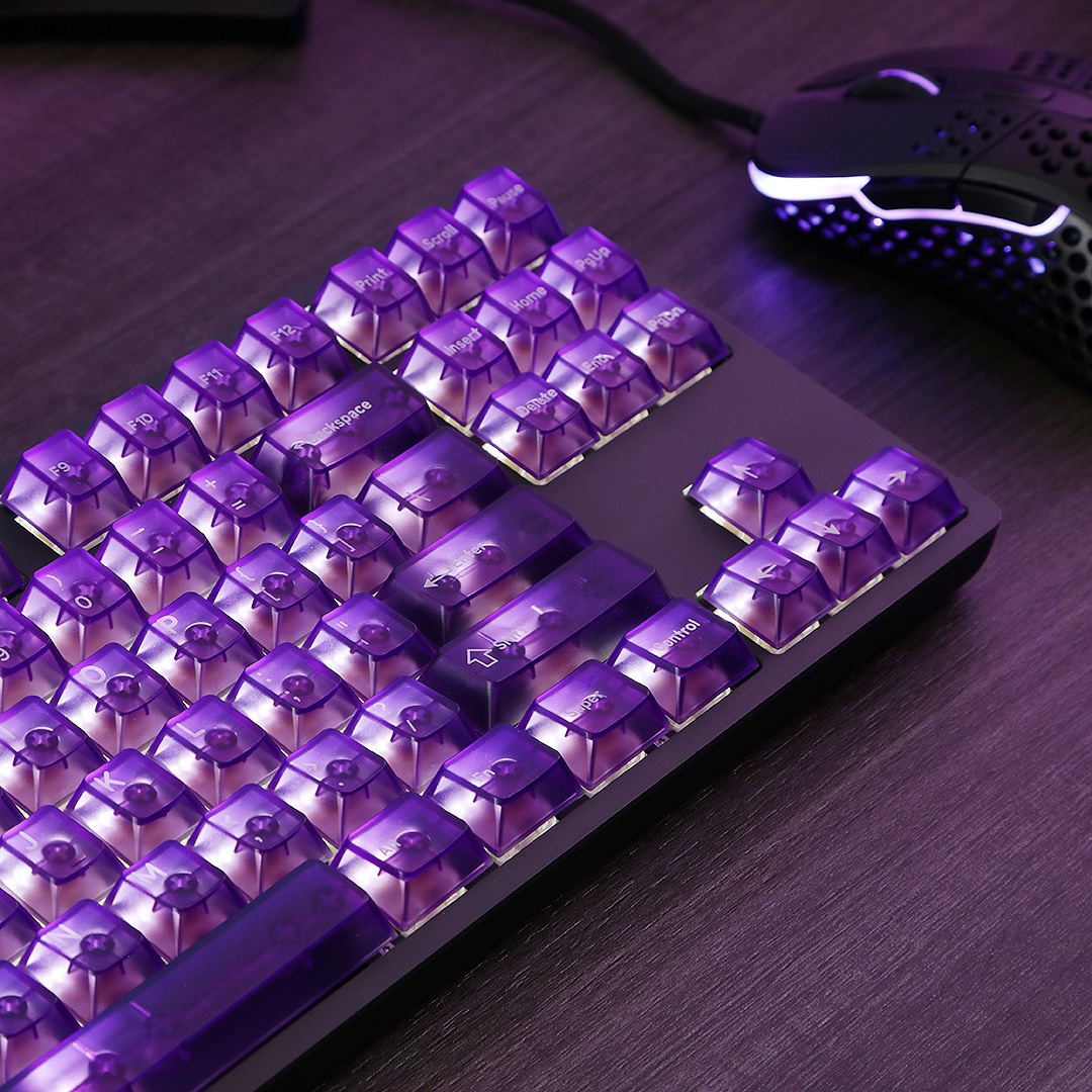 drop's tweet photo. Isn’t it time your keyboard made you smile? Inspired by colorful bottles of mouthwash and see-through electronics from the late 90s, our MiTo-designed Keysterine Keycap Set will make any setup shine. Shop five colorways here: https://t.co/ZGo6SA1Rzm
#mechanicalkeyboards #keycaps https://t.co/e7TJRydQRa