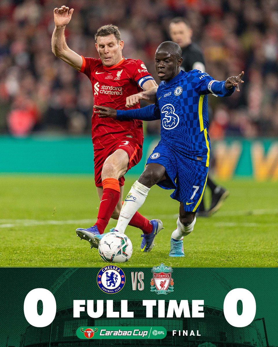 3ws7k's tweet photo. We’re going to penalties in the #CarabaoCupFinal. https://t.co/lhLblwxXPu