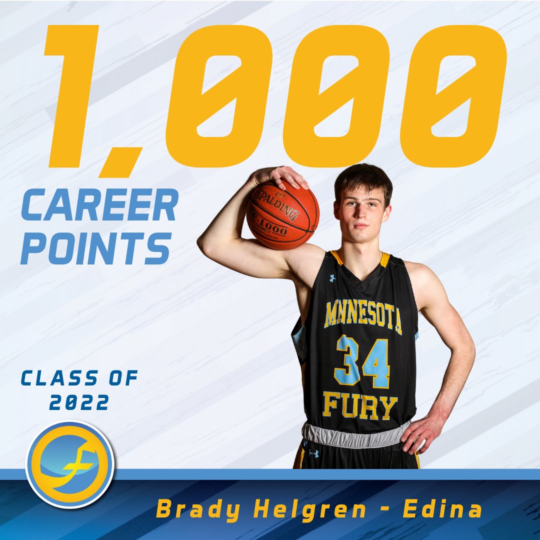 Congrats to Edina/Fury big man <a href="/BradyHelgren/">Brady Helgren</a> on scoring his 1,000th career point in yesterday's game. #furyfamily