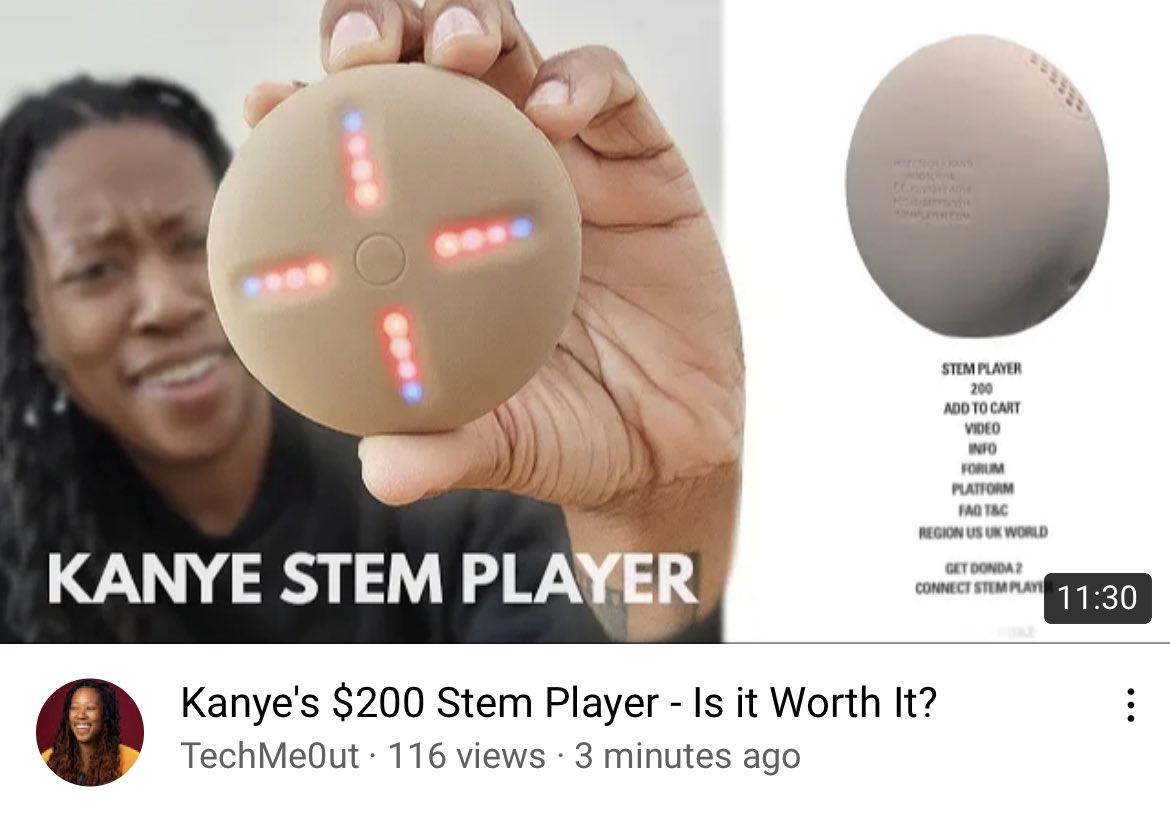 Kanye's $200 Stem Player - Is it Worth It?
youtu.be/kd777_w_-Z4