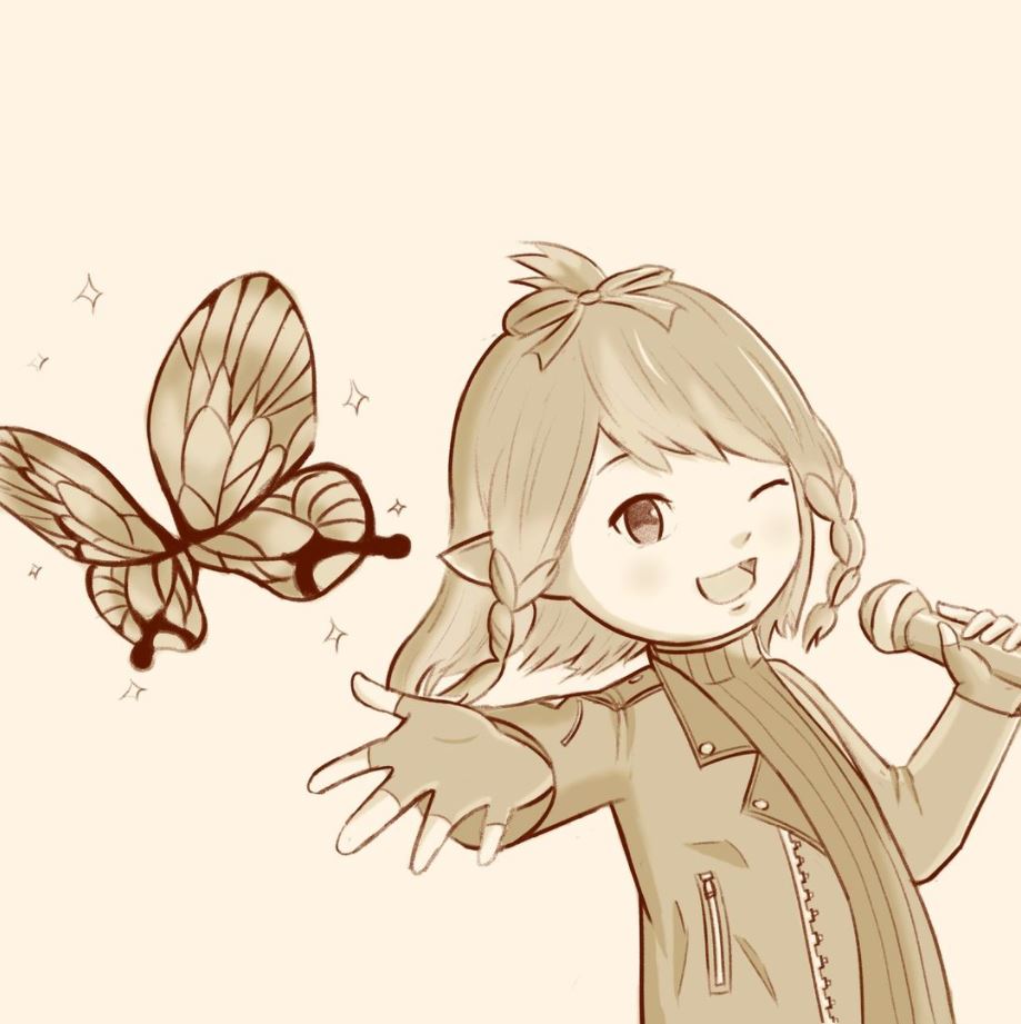 azurflemming's tweet photo. Commission done for @AbooodFun.
Erys Smolfang singing with Morpho around.
.
.
#FFXIVART #FFXIVART #illustration #art #oc https://t.co/xxK6NFGMDX