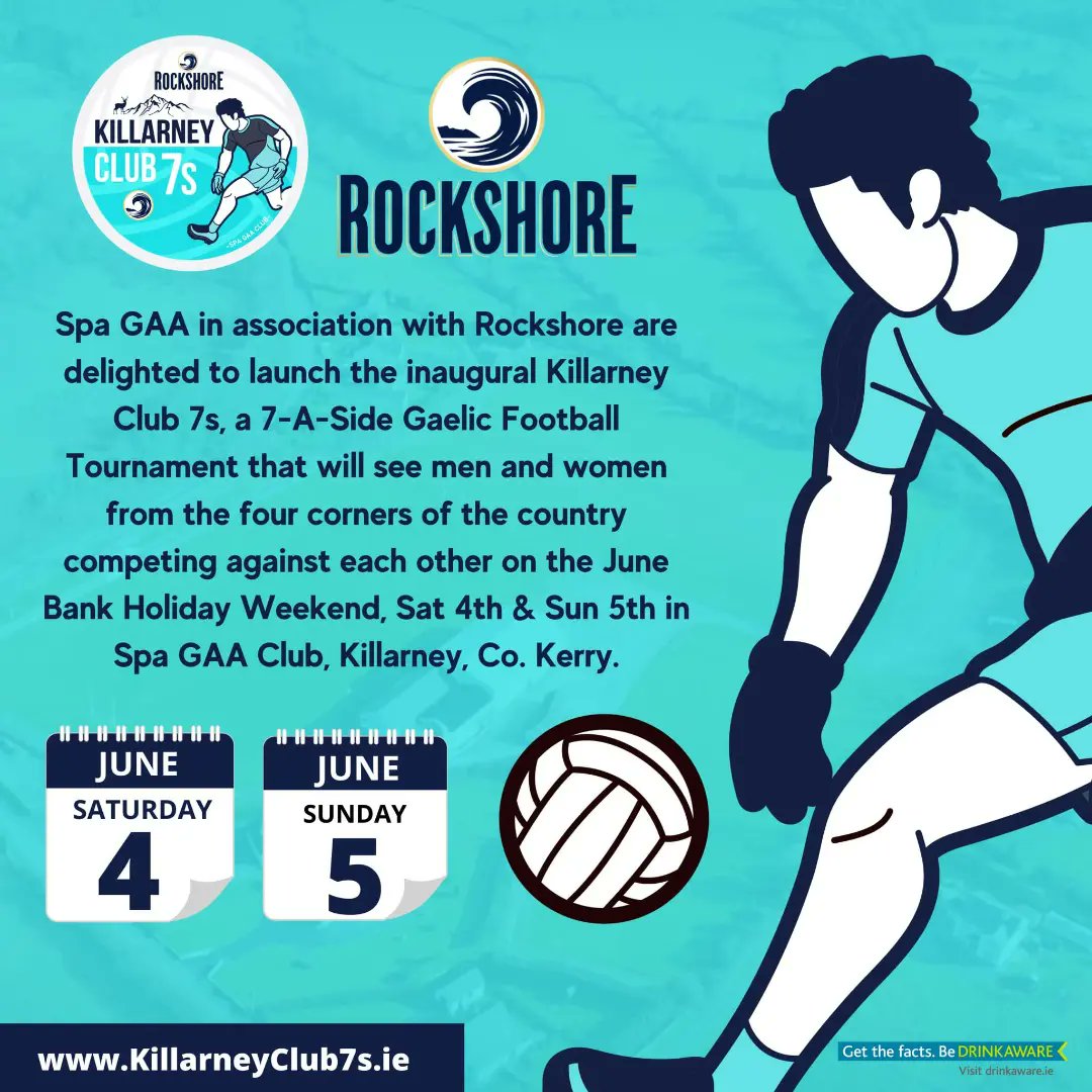 gaa_spa's tweet photo. @gaa_spa in association with @rockshore_ie have launched the inaugural Killarney Club 7s GAA tournament which takes place in Spa on June 4th &amp; 5th!
​Visit https://t.co/ePRWc0ZmRU for details or check out @KillarneyClub7s to see the official launch super giveaway! #killarneyclub7s https://t.co/leETEksaM2