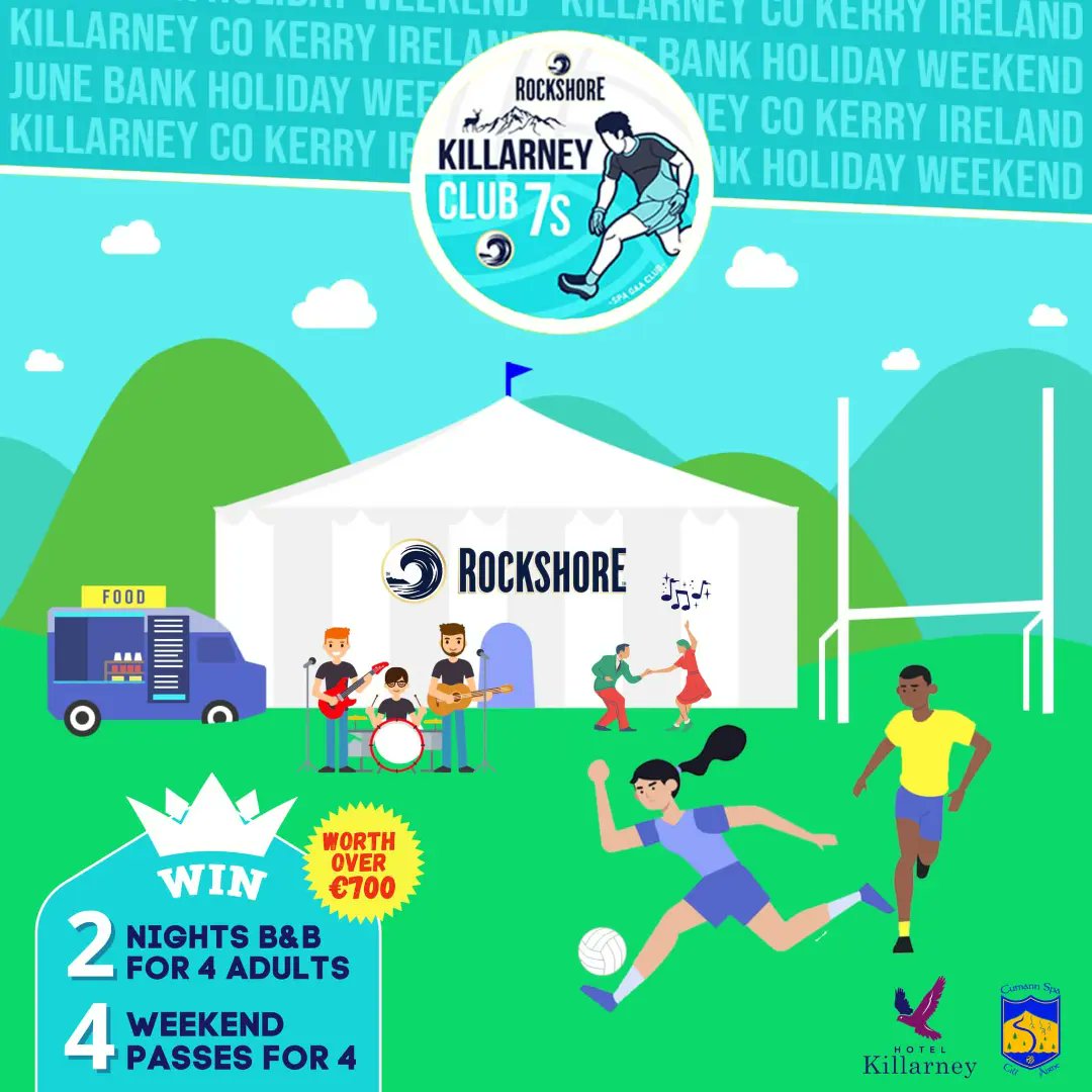 gaa_spa's tweet photo. @gaa_spa in association with @rockshore_ie have launched the inaugural Killarney Club 7s GAA tournament which takes place in Spa on June 4th &amp; 5th!
​Visit https://t.co/ePRWc0ZmRU for details or check out @KillarneyClub7s to see the official launch super giveaway! #killarneyclub7s https://t.co/leETEksaM2