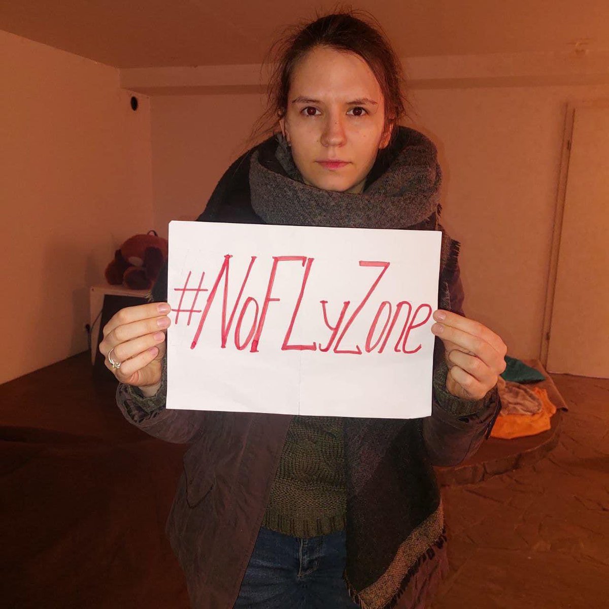 avalaina's tweet photo. We are now in bomb shelters because Kyiv is being shelled by the Russians.  And from this bomb shelters we ask the West to give us the shelter from the sky. #NoFlyZone, please! #StandWithUkraine https://t.co/gH24OOTXNu