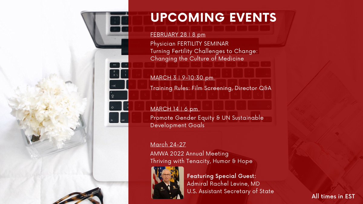 AMWADoctors's tweet photo. #WomenInMedicine, join your peers &amp; invest in your growth with AMWA! Upcoming AMWA events include inspiring healthcare leaders and career tools &amp; strategies you can use! Click for more info: https://t.co/TSzITPJA63 #TwitterDoctors #TwitterDocs https://t.co/3fqf2MXXXr