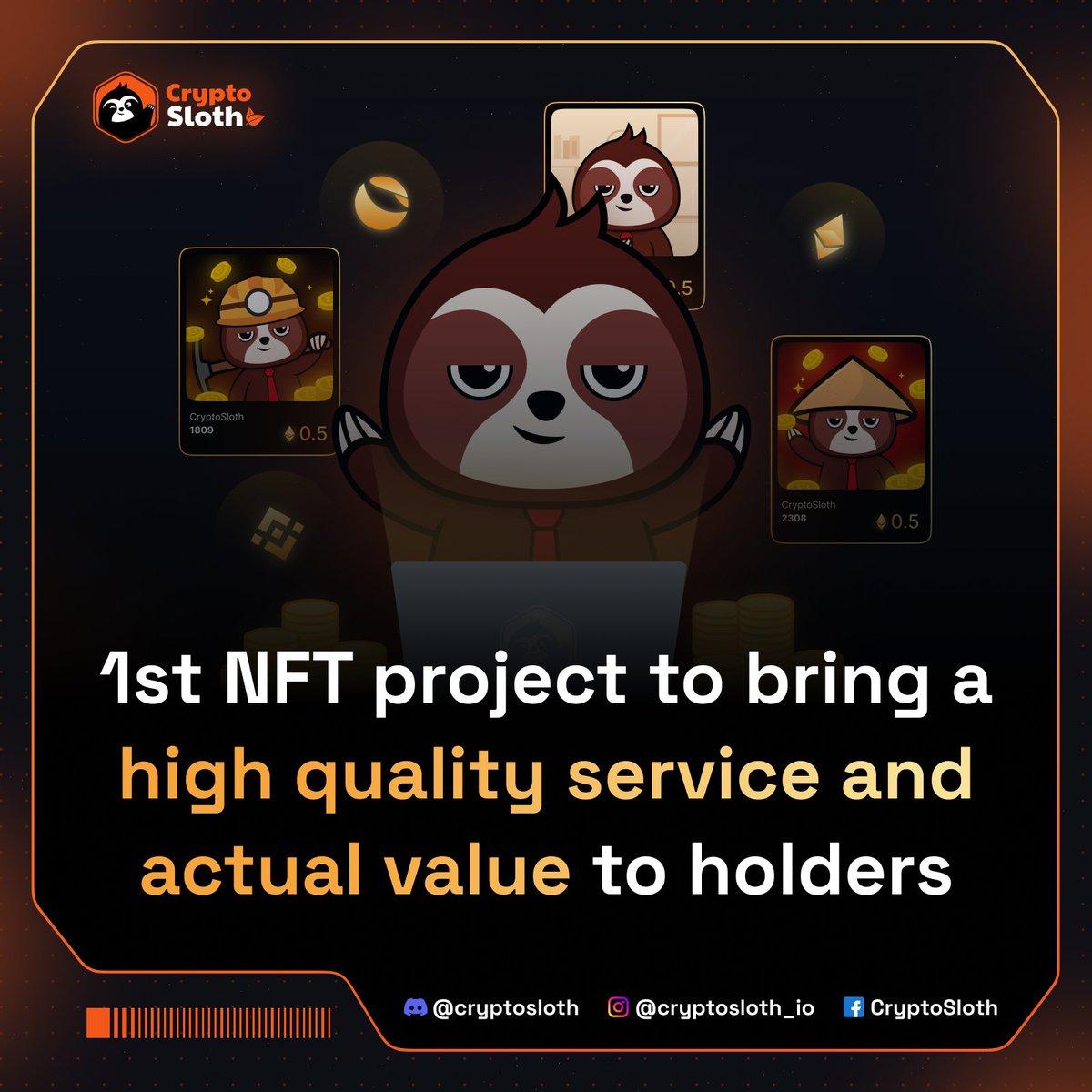 CryptoSloth_io's tweet photo. 🔥SOMETHING NEW IS COMING UP!🔥
👉Follow us on the link below to learn more about this project!
https://t.co/sl6PxfbQSK
#cryptocurrency #NFTCommunity #Bitcoin #Cryptosloth https://t.co/wVq2G2BWZT