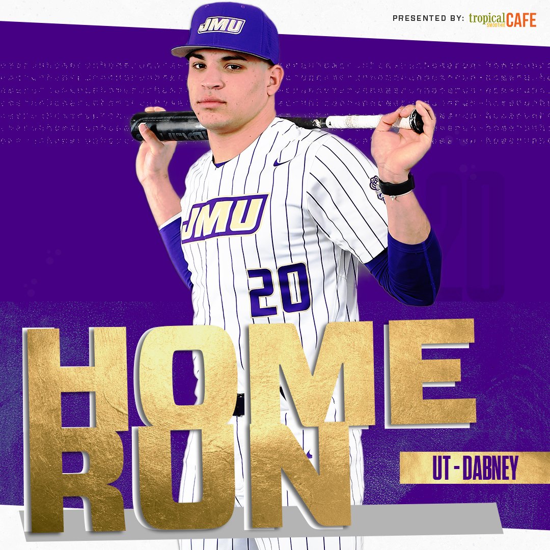 JMUBaseball's tweet photo. B4 | WHAT A GRAND DAY TO BE TREVON DABNEY!!

Dabney clears the bases with a grand slam and has his first career multi-HR game!

JMU 9, FDU 1

#GoDukes https://t.co/4NvCh9WvOh