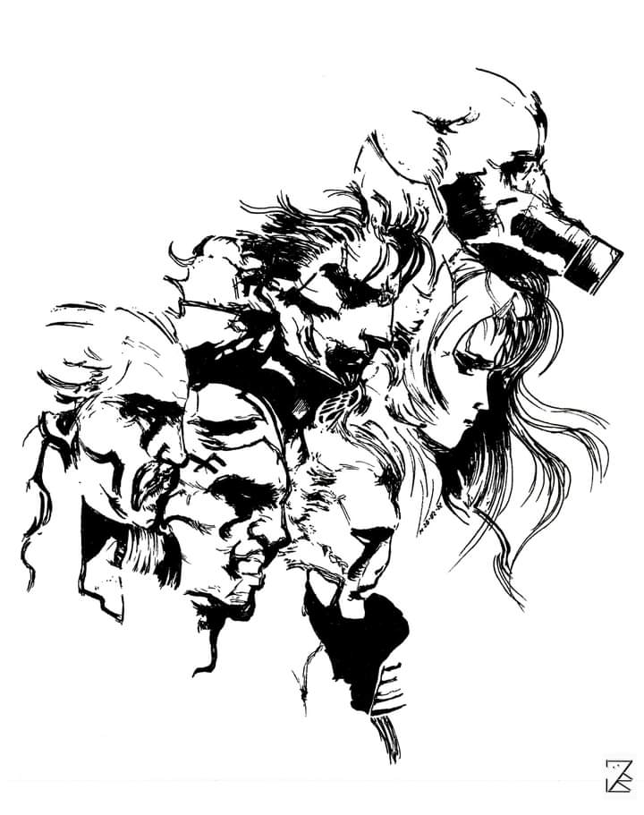 jayc24381's tweet photo. Still loving Shinkawa's unique style and still trying to get close to it. Also helped by the fact I love the Metal Gear Solid franchise.

#Artwork #AspiringArtist #YojiShinkawa #MetalGearSolid #SolidSnake #DecoyOctopus #VulcanRaven #PsychoMantis #SniperWolf #FoxHound #HideoKojima https://t.co/Kg60BQVhiu