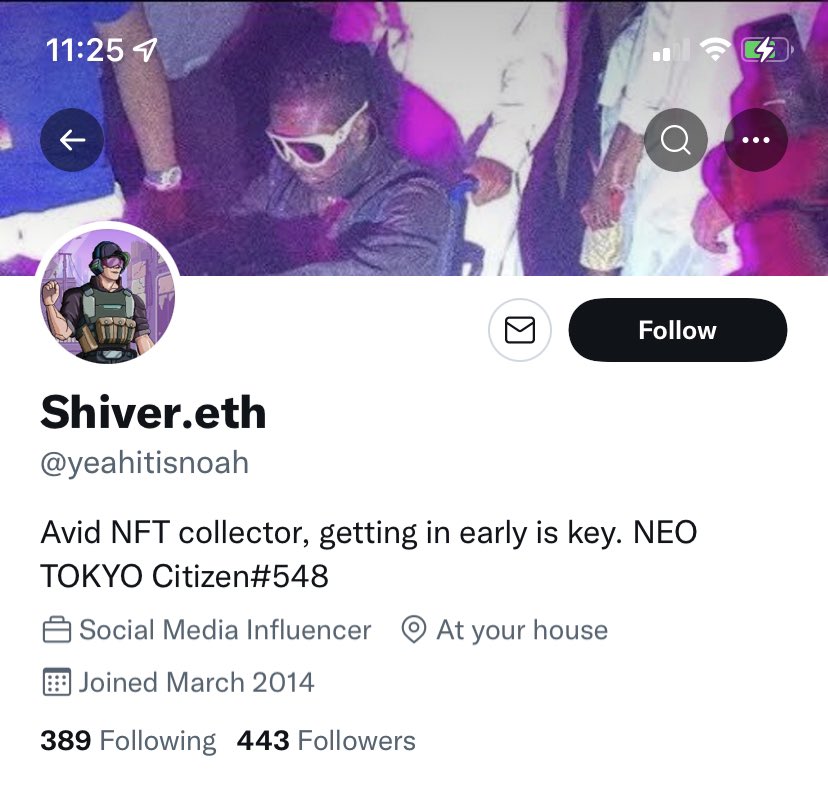 brodcolli's tweet photo. @yeahitisnoah @diverse “Social Media Influencer” with only 443 followers lmfao https://t.co/vogWhsL5ya