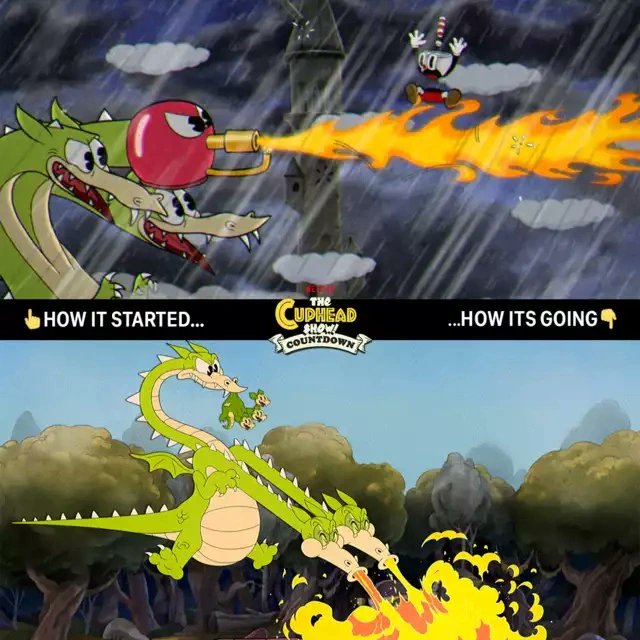 cupheadfanpage's tweet photo. How it started VS How it's going! What do you think is better? 🤔
#Cuphead #cupheadshow #TheCupheadShow #Netflix #Entertainment #TheDevil #GrimMatchstick #TheRootPack #RibbyAndCroaks #comparison https://t.co/fBh34yL6Vy