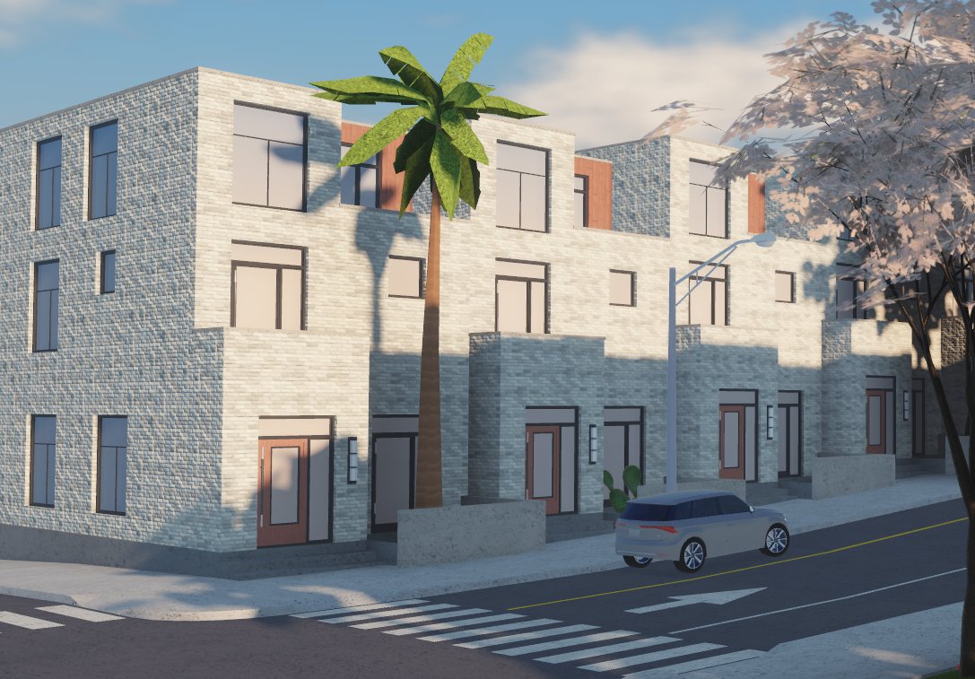 Would you want to live in one of these cozy townhouses?

#RobloxDev #RBLXDev #Roblox #RBLX #RobloxStudio #RBLXStudio #Teaser #SneakPeek #CostaTopazio