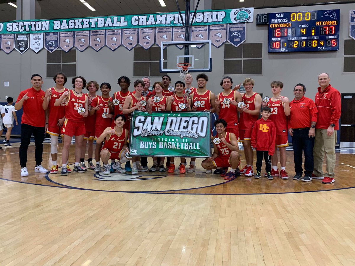 D2 CIF CHAMPS! First time in school history and I couldn’t have asked for a better group of people to do it with.  State playoffs next! 🔱 @FullTimeHoops1 @TeamEmpower_SD