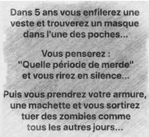 CarolineGirau16's tweet photo. Remplacez « zombies » par « russes » , le créateur de ce meme en 2020 est un génie https://t.co/gX9ppcS9E9