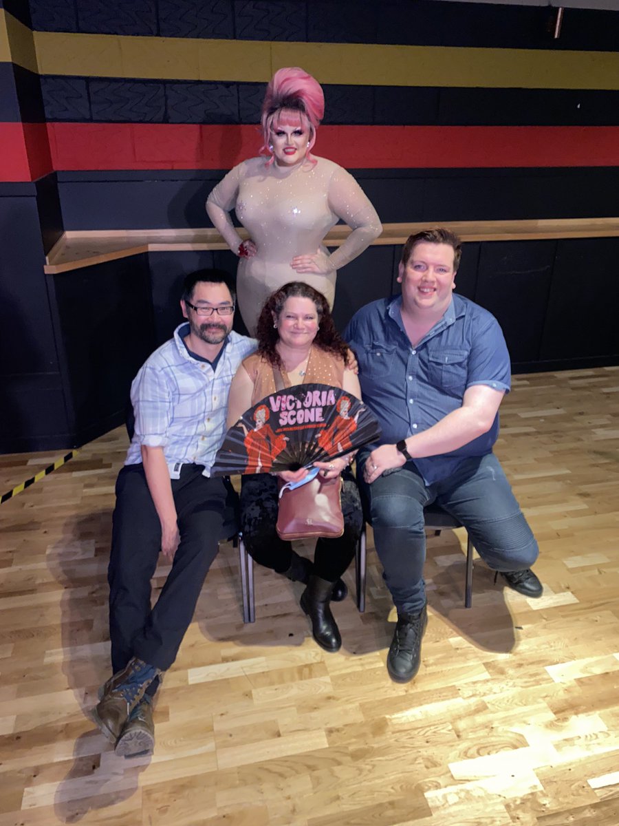 ObanPride's tweet photo. Some of our Committee treated themselves to a night out to see @VictoriaScone organised by @klubkids_uk.
@VictoriaScone kindly signed and donated some merch that we will auction off at one of our events soon to raise funds. https://t.co/zgZYSg1Xga