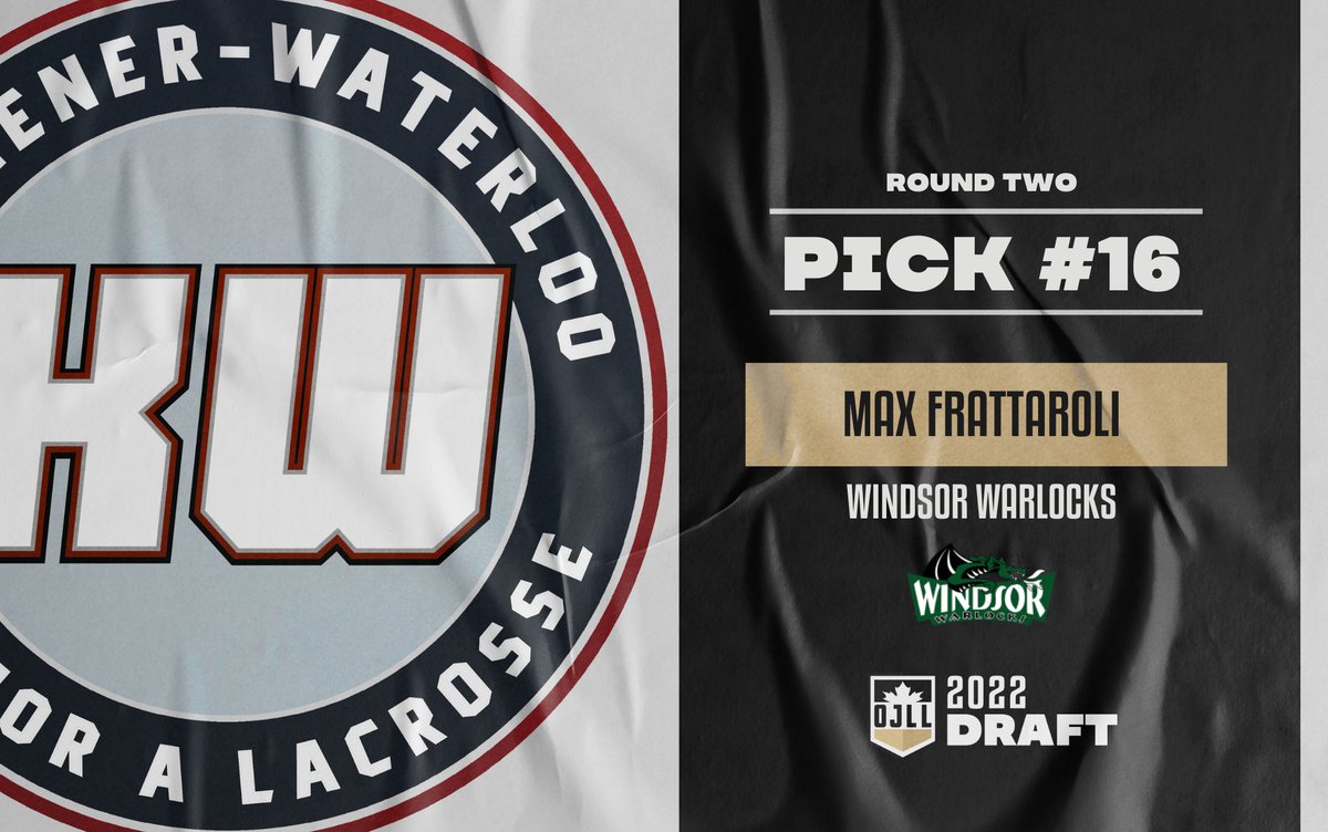 With the 16th pick in the 2022 OJLL Entry Draft @KW_JrA_Lacrosse select Max Frattaroli from <a href="/warlockslax/">Warlocks Lacrosse</a> @OJLLDraft