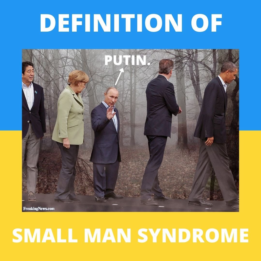 Stand_With_UKR's tweet photo. “Humorous or supposed condition affecting short men which makes them excessively competitive as a way of compensating for their lack of stature.”
 
#StandWithUkraine #MakeMemesNotWay #CryptoMarines #Meme #BSC #ETH https://t.co/5wOW7tvTJl
