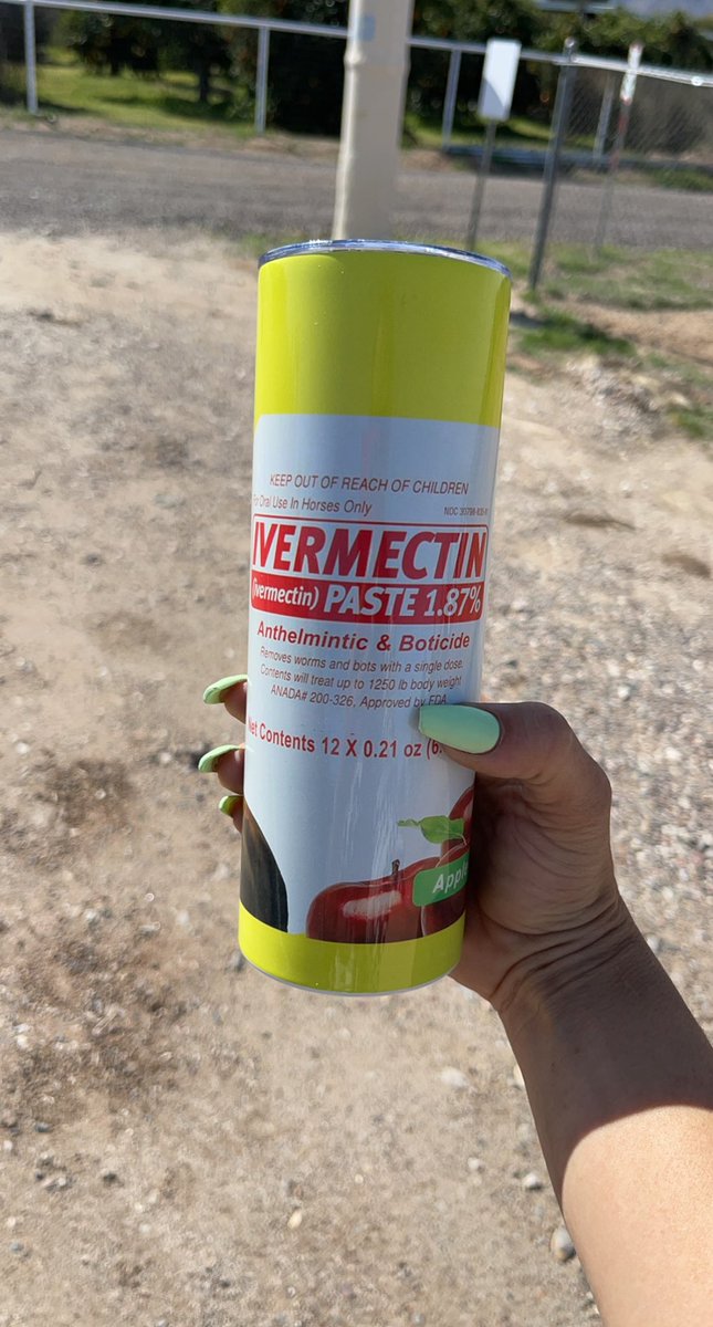 My latest “trigger” thermos. Cuz nothing offends liberals like drinking ivermectin 😂