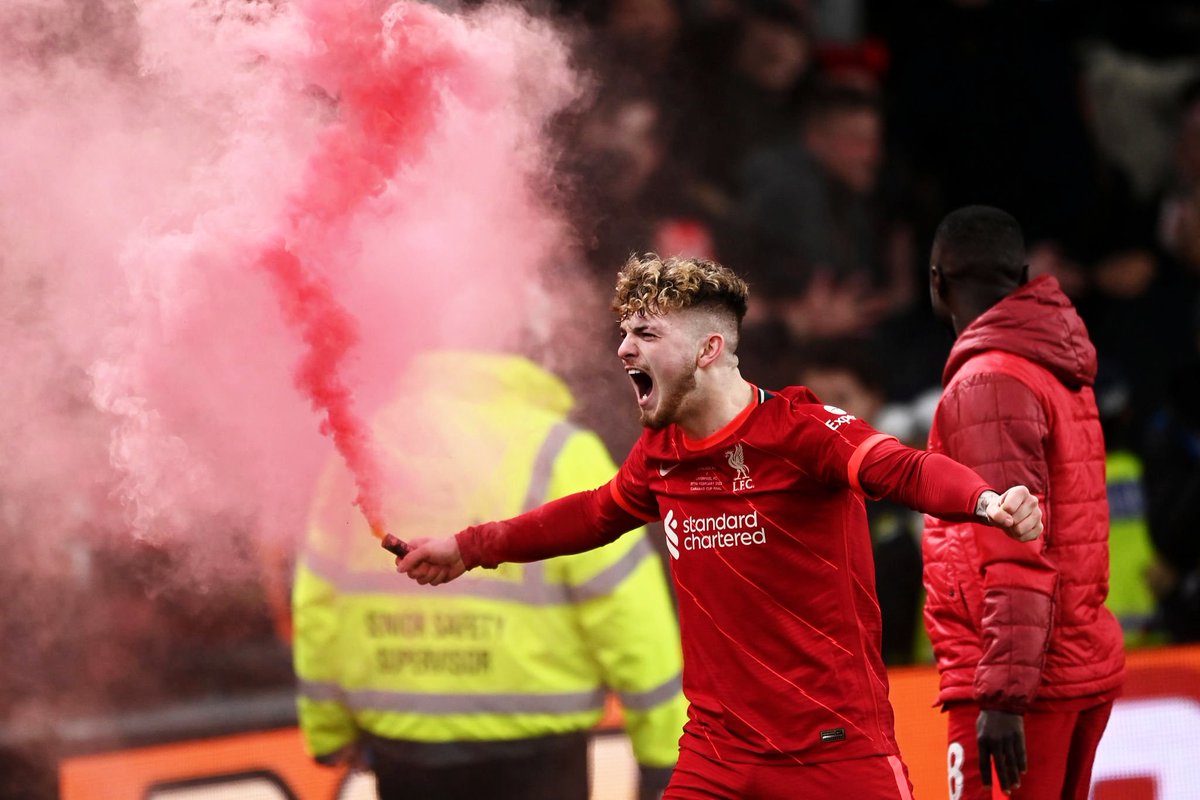 snappedlfc's tweet photo. Harvey Elliott absolutely loves it 🔴 https://t.co/Ox4xNTII83