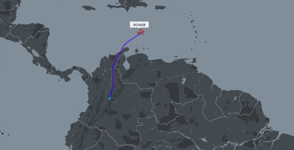 bizjetsofwar's tweet photo. This is quite unusual: a USAF (πΊπΈ) C-17 transport aircraft is heading northeast after taking off from BogotΓ‘, #Colombia (π¨π΄). The aircraft stayed at the airport for roughly 7 hours.
RCH658 // 99-0058 // #AE0804 https://t.co/QKSz5x4rjp