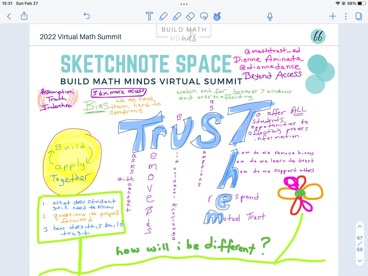 Llachlan's tweet image. @mathtrust_ed @buildmathminds #buildmathminds22 #sketchnote Thank you for sharing not just your past experience, but some concrete strategies!