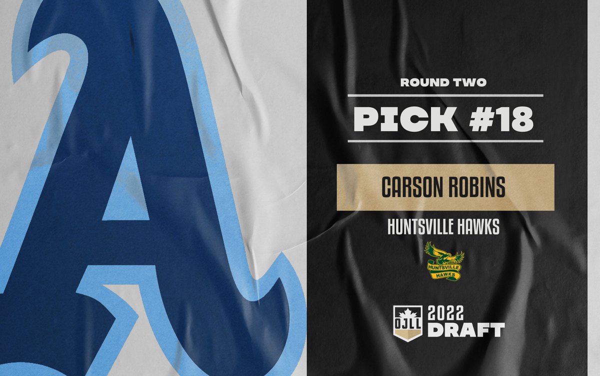 The OJLL (@theojll) on Twitter photo With the 18th pick in the 2022 OJLL Entry Draft <a href="/StCatharinesJrA/">St.Catharines Jr.A's</a> selects Carson Robins from <a href="/HuntsvilleLax/">Huntsville Hawks</a> #OJLLDraft With the 18th pick in the 2022 OJLL Entry Draft <a href="/StCatharinesJrA/">St.Catharines Jr.A's</a> selects Carson Robins from <a href="/HuntsvilleLax/">Huntsville Hawks</a> #OJLLDraft