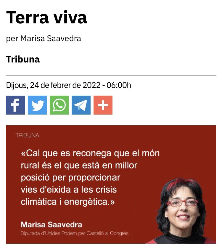 MarisaSaavedraM's tweet photo. Em publiquen aquesta reflexió a @nosaltreslaveu Sobre les xarxes econòmiques i socials, sostenidores de la vida a les comarques de l’interior, ameçades per megaprojectes al servei de fons financers.
#Castelló
#NoalaMAT
#NoMAGDA
https://t.co/q1xUT6C8Rm https://t.co/qEdJwsn0Pf