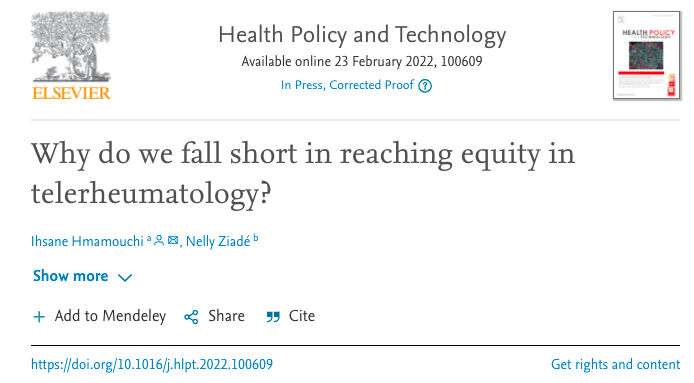 epirheum's tweet photo. ✍️I am happy to share my first Editorial "why do we fall short in reaching #equity in #telerheumatology"
with @Nellziade

😊Happy to have your thoughts

Thank you @hptjournal @HealthMed for this opportunity #telehealth #eliteracy 

👉Full text here https://t.co/ep46S52Ijm https://t.co/chxijQOQdm