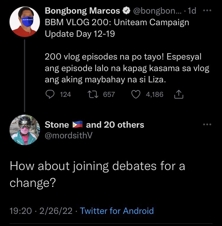 ipoochai's tweet photo. Si Madumb nga halos lahat ng debate sinalihan pero wala pa rin changes sa ratings lagpak pa rin e. 🤡 

#Halalan2022 
#Eleksyon2022  
#NotVotingForLeni https://t.co/Eh9c1eq3h1