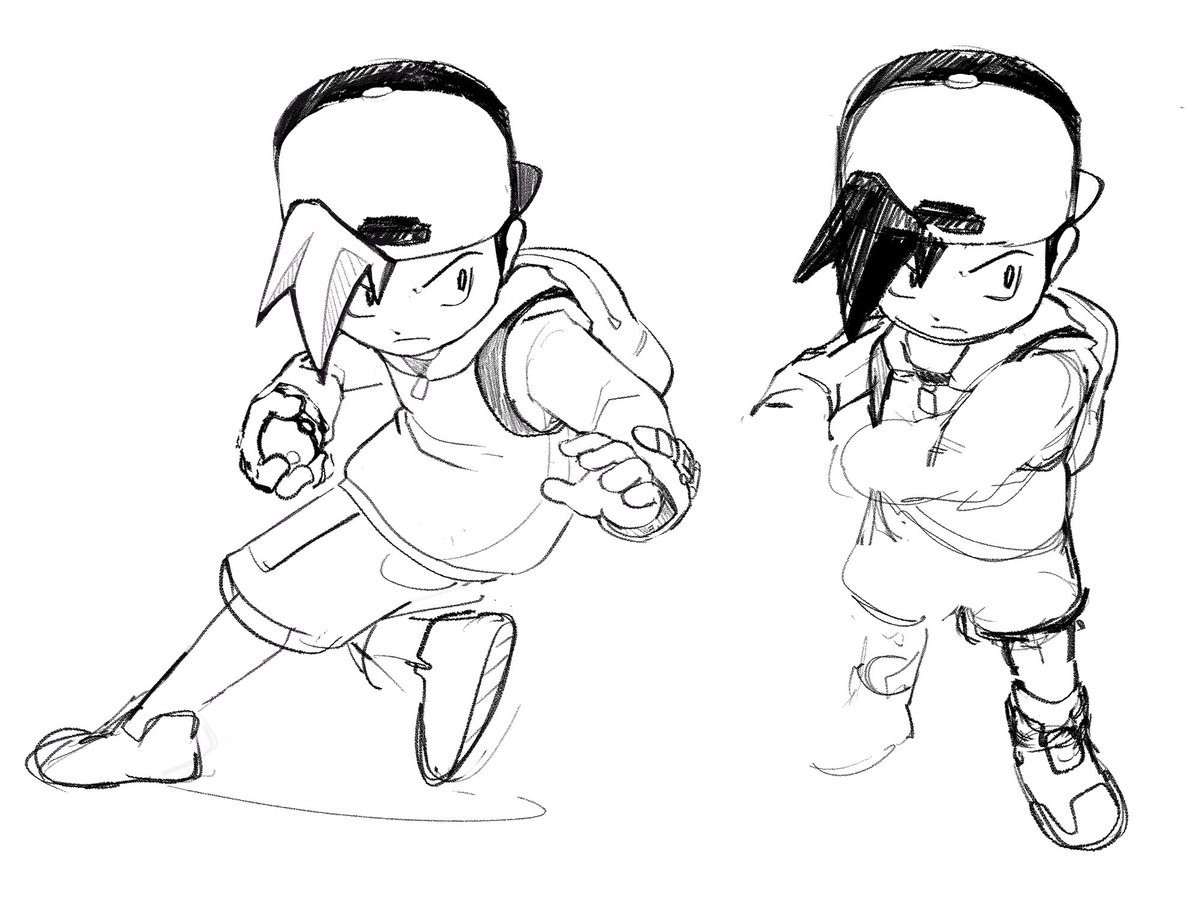 sketches of a Pokemon Gold drawing I was doing like 2 weeks ago that i just lost feelings for 