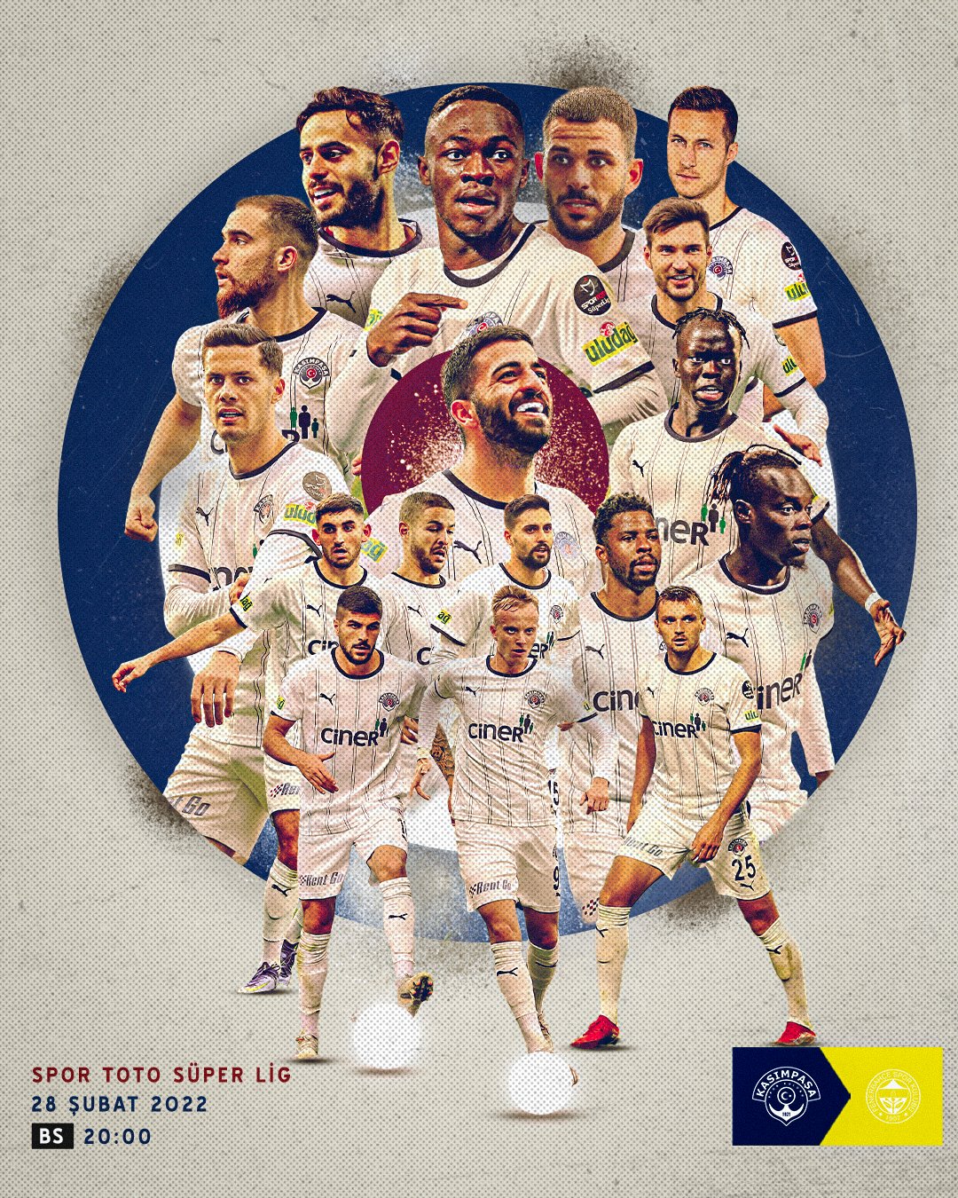 Kasımpaşa'nın Hazırladığı fenerbahçe Maç Görseli