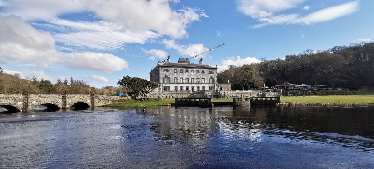 Westport House, Co. Mayo emerges from its scaffolding as its restoration continues.