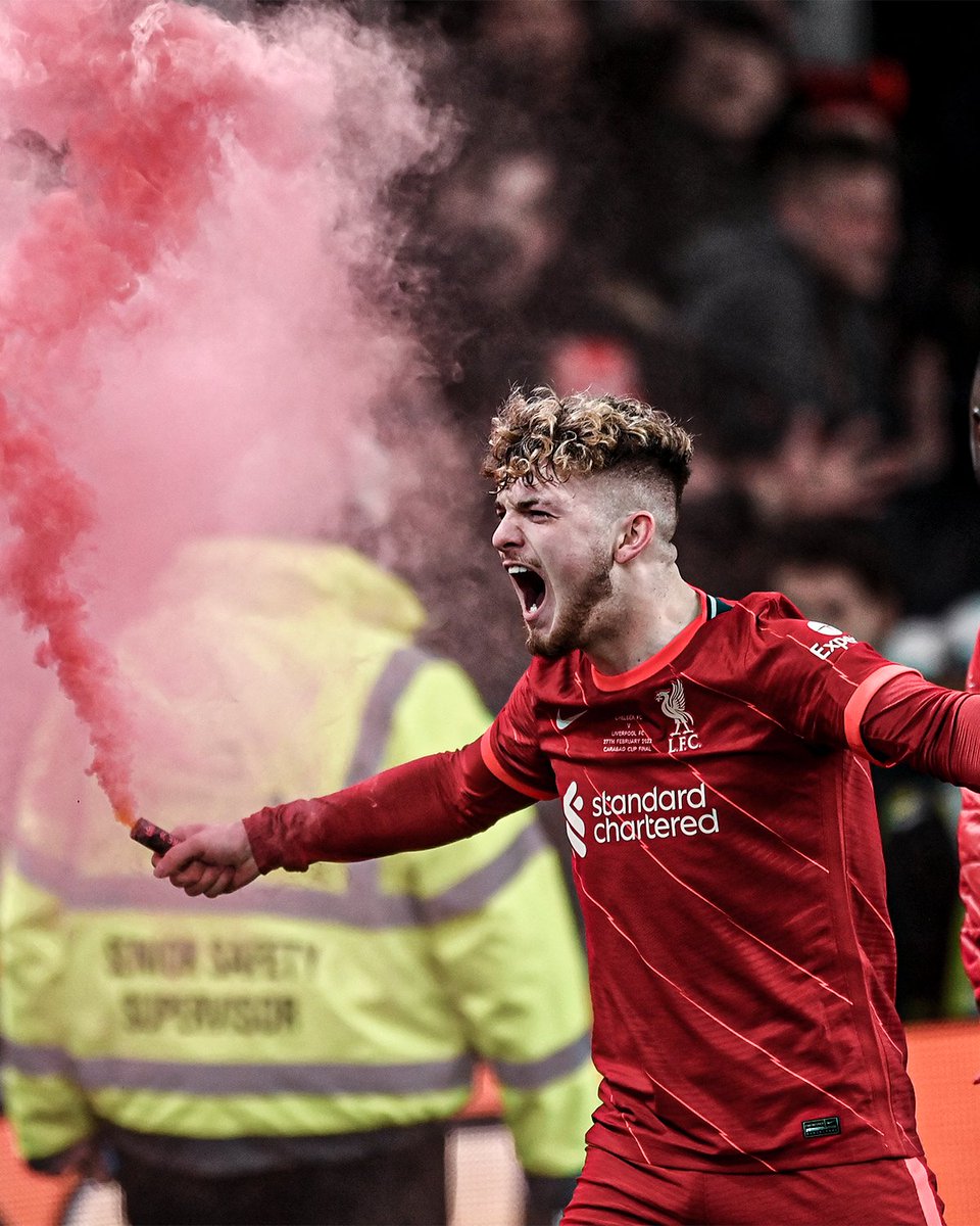 ESPNUK's tweet photo. Harvey Elliott was moved to the subs bench following Thiago's injury in warm ups. He subbed in for Jordan Henderson in the 79th minute and scored one of the penalties.

What a night for the 18-year-old 👏 https://t.co/7qeEj4kVGy
