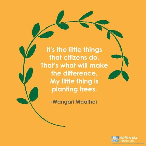 Connectiv_Prjct's tweet photo. "You cannot protect the environment unless you empower people, you inform them, and you help them understand that these resources are their own, that they must protect them." Wangari Maathai, an environmental activist and first African woman to win the Nobel Peace Prize. https://t.co/3idUv76SoS